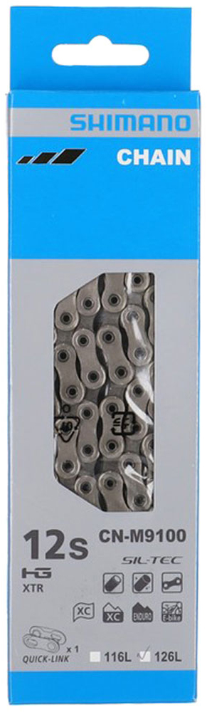 Shimano Kette XTR CN-M9100 HG 12-Gang 138 Glieder Quick-Link