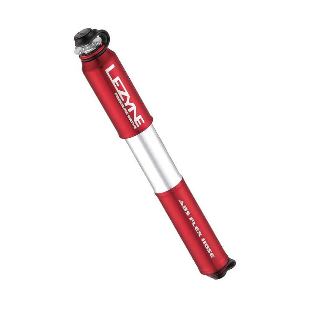 Lezyne Lezyne Handpumpe Pressure Drive ABS M Red, 8.3 Bar, ABS Flex Hose, Presta/Sch...