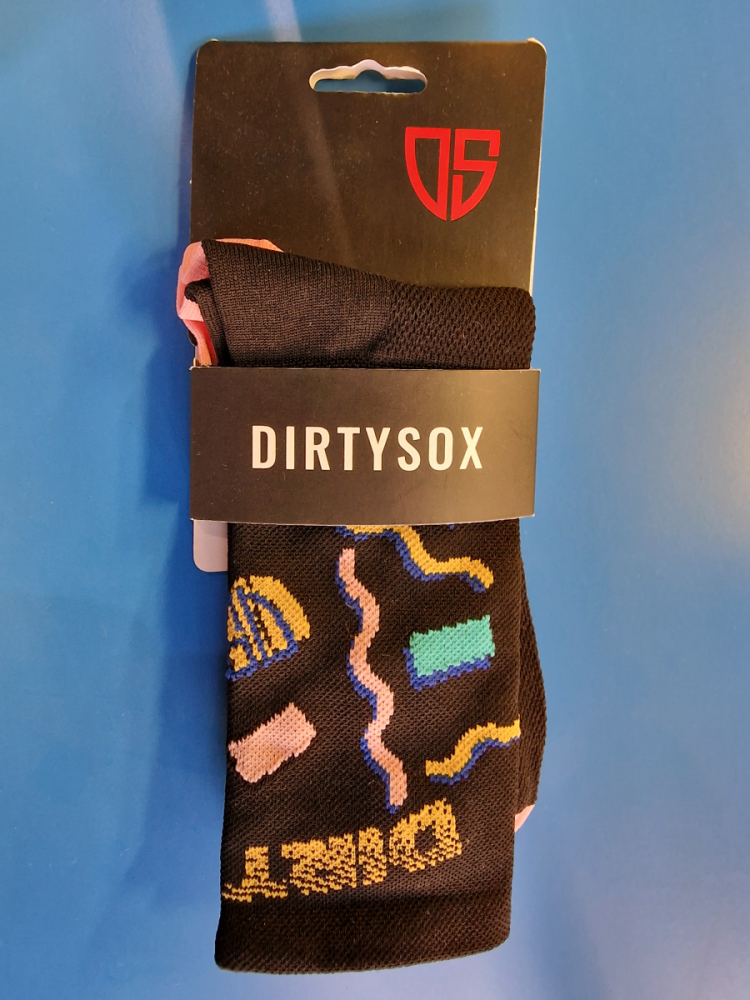 DirtySox Dirtysox 80s Cyclingsocks - Black - 20cm, Gr.M