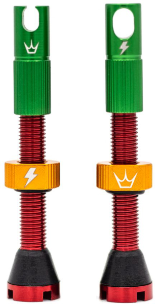 Peaty's Peaty's Chris King Tubeless Valves MKII, Rasta, 42mm