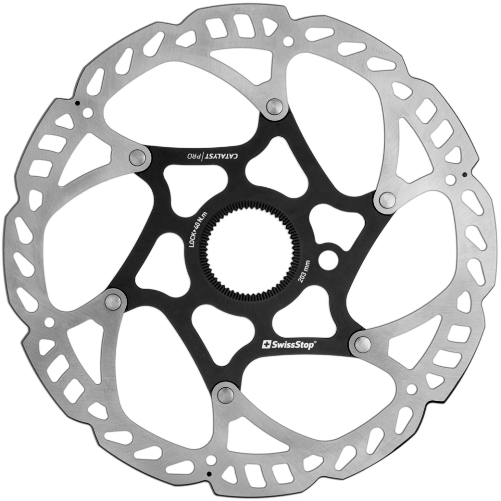 SwissStop Catalyst Pro DISC Scheibe 203mm, Centerlock, 1.95mm, ohne Lockring mit Loch für Magnet